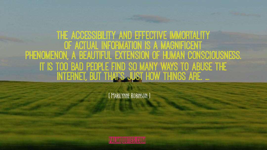 Accessibility quotes by Marilynne Robinson