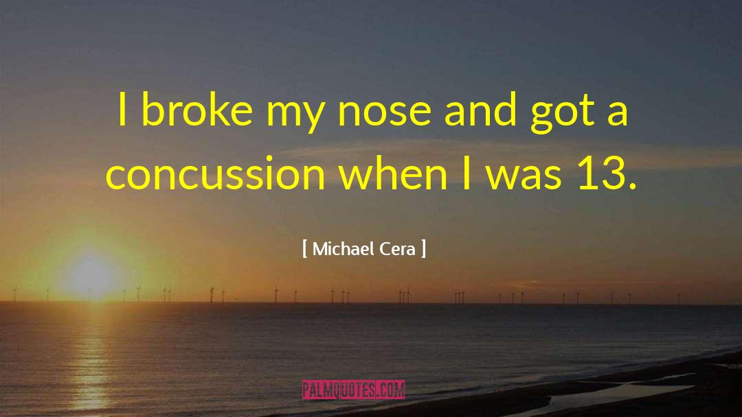 Acciari Concussion quotes by Michael Cera