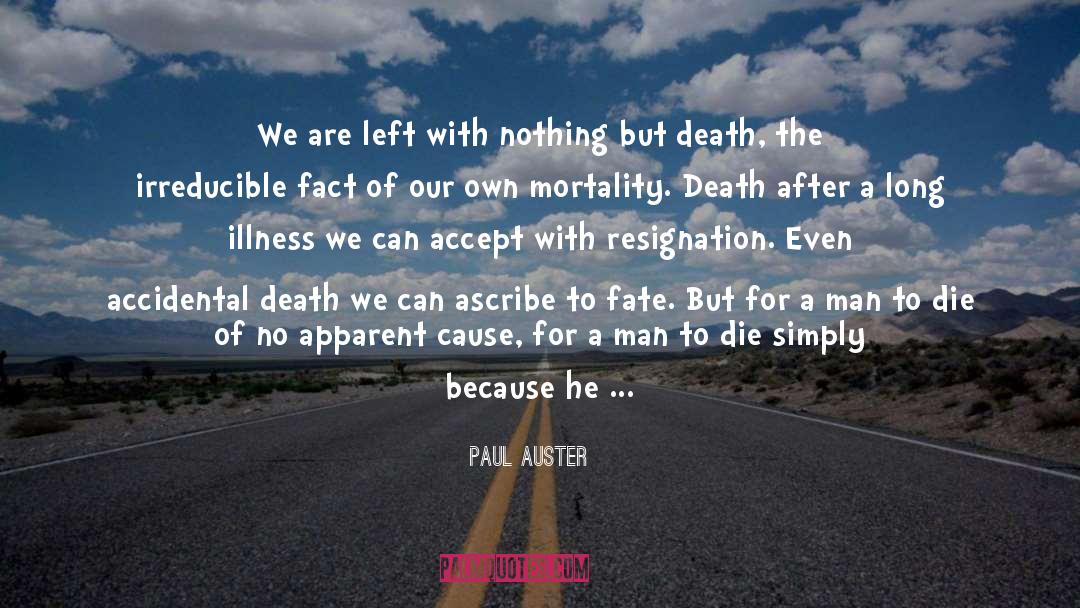 Accidental Death Dismemberment quotes by Paul Auster