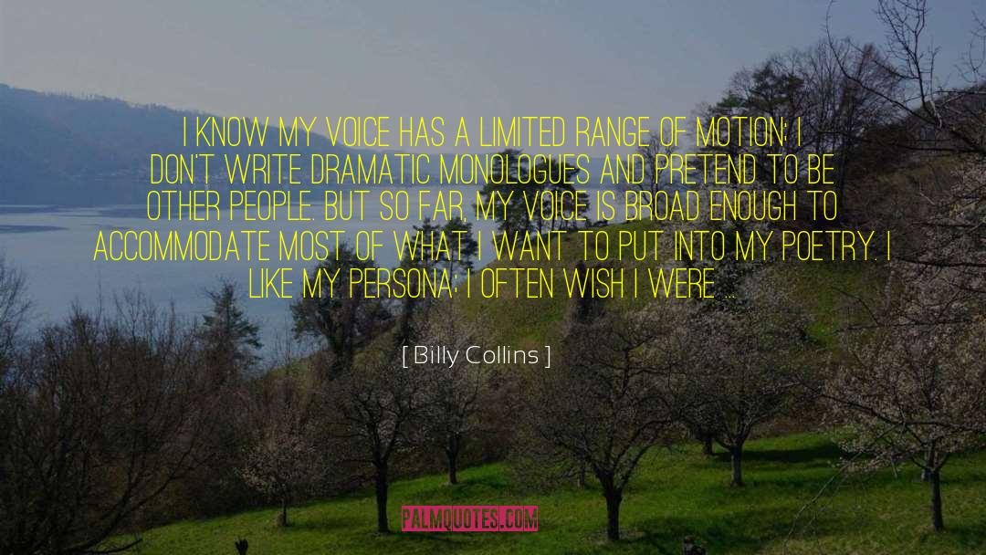 Accommodate quotes by Billy Collins