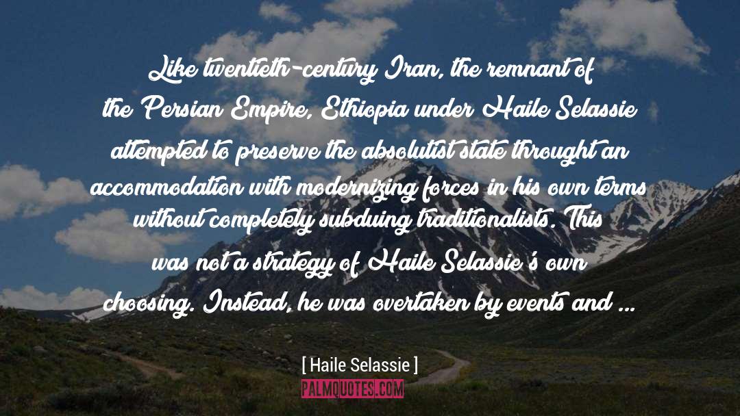 Accommodation quotes by Haile Selassie