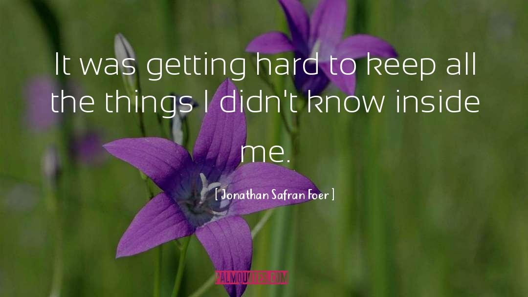 Accomplishing Hard Things quotes by Jonathan Safran Foer