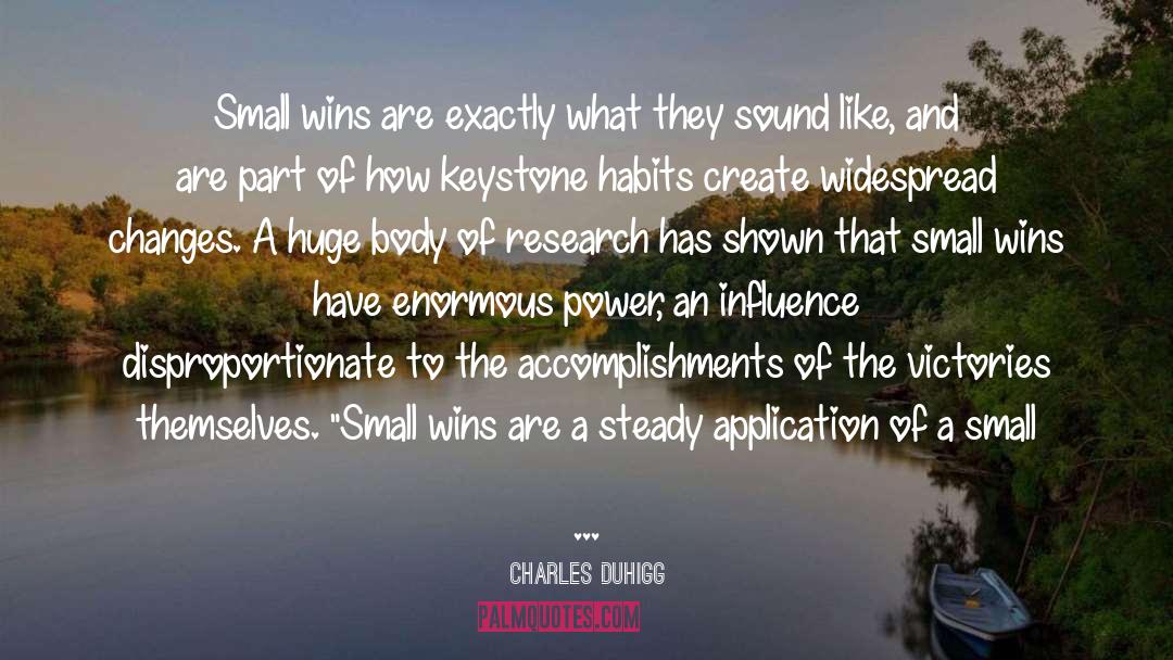 Accomplishments quotes by Charles Duhigg