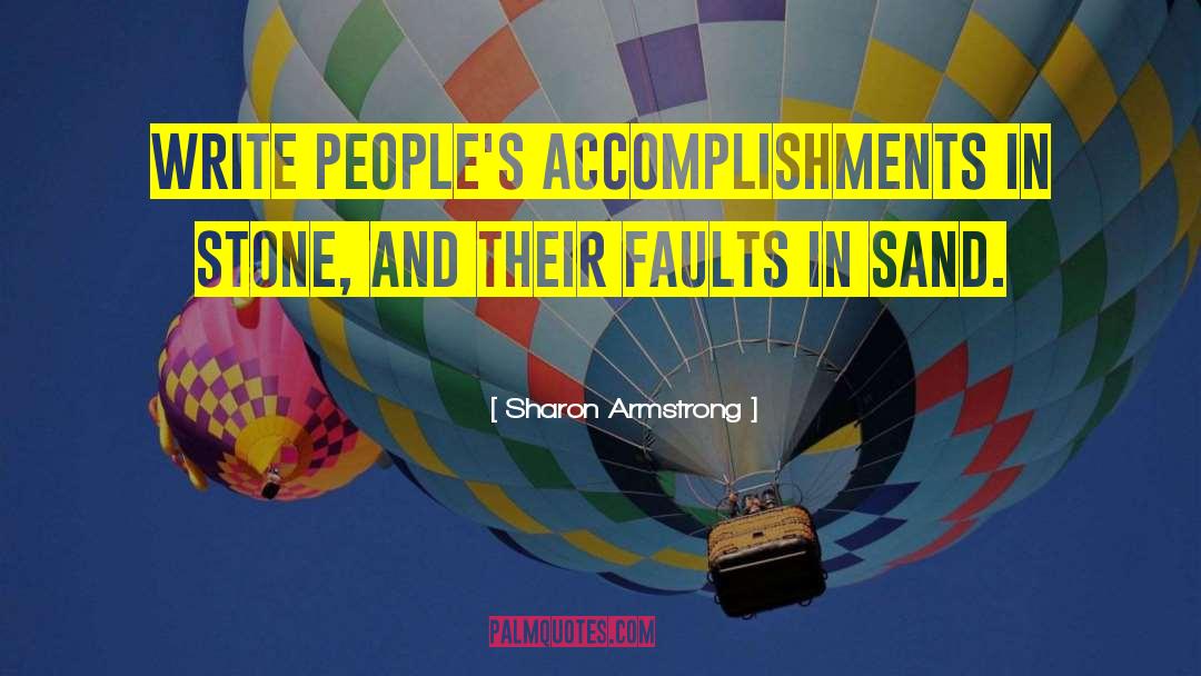 Accomplishments quotes by Sharon Armstrong