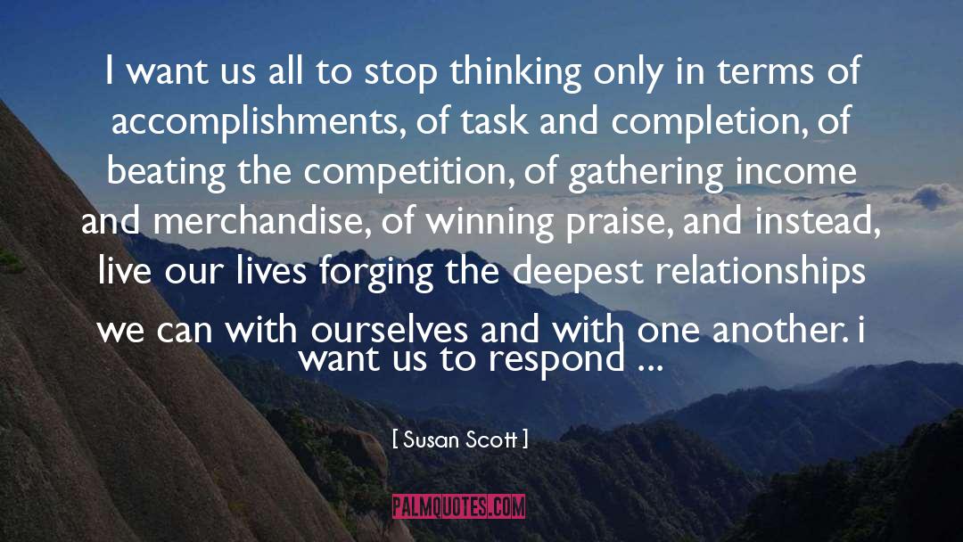 Accomplishments quotes by Susan Scott