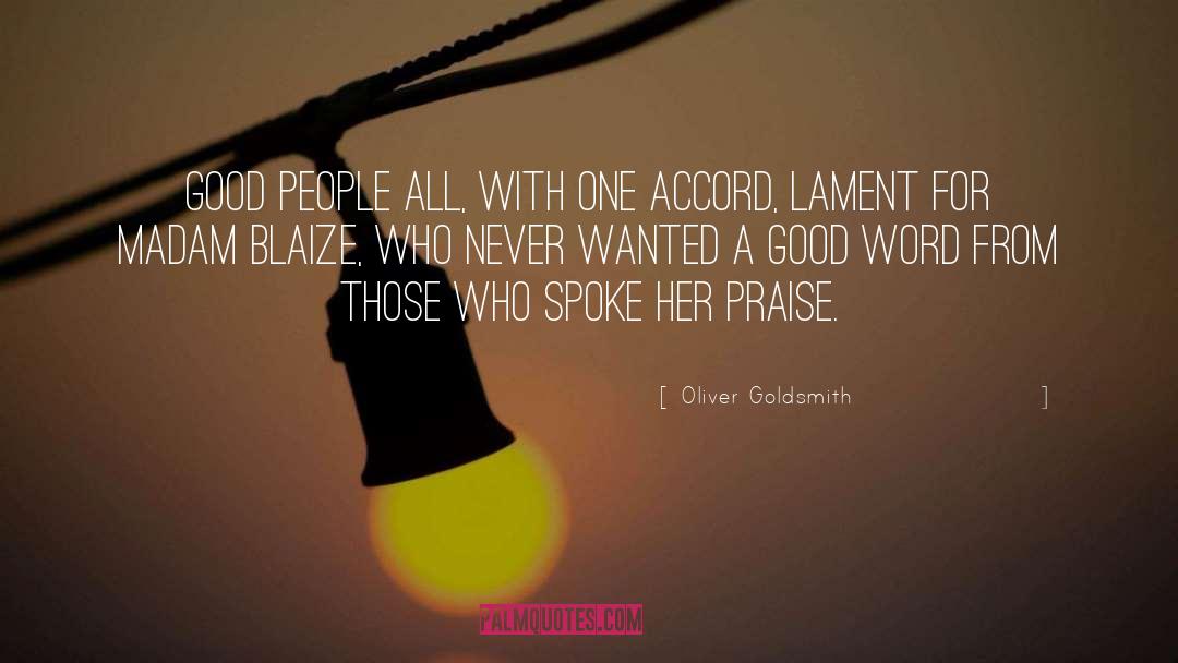 Accord quotes by Oliver Goldsmith