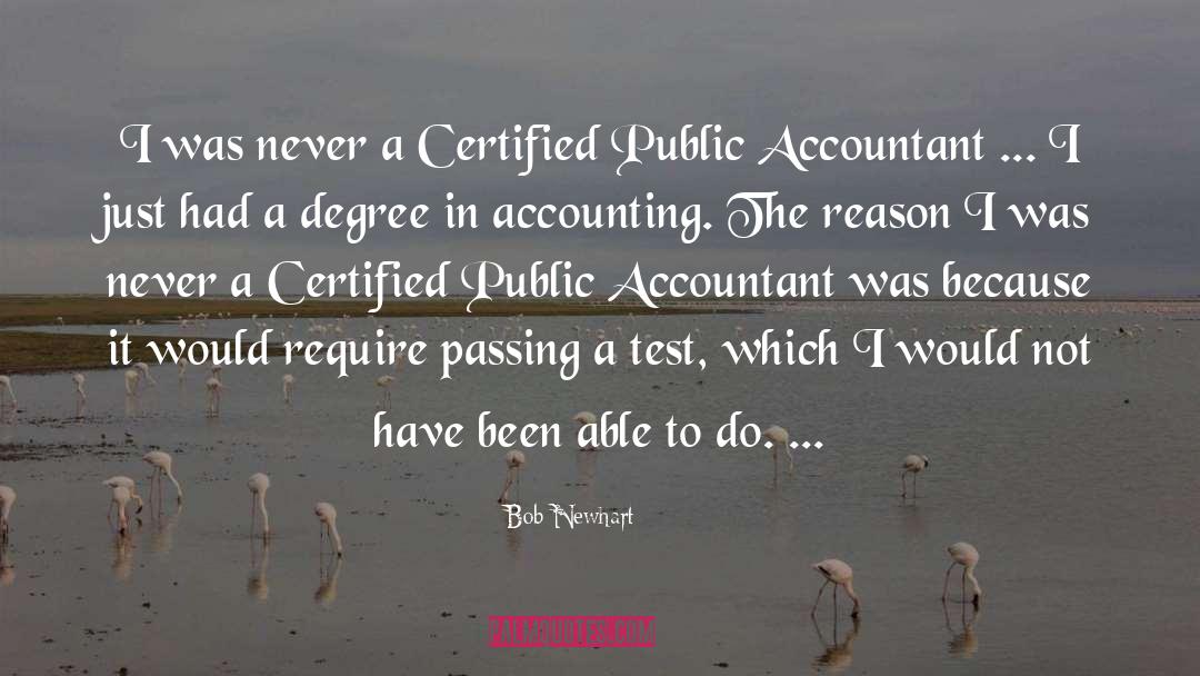 Accountant quotes by Bob Newhart