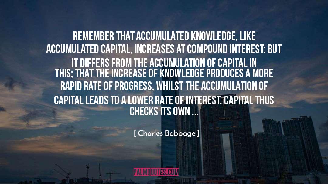Accumulated Knowledge quotes by Charles Babbage