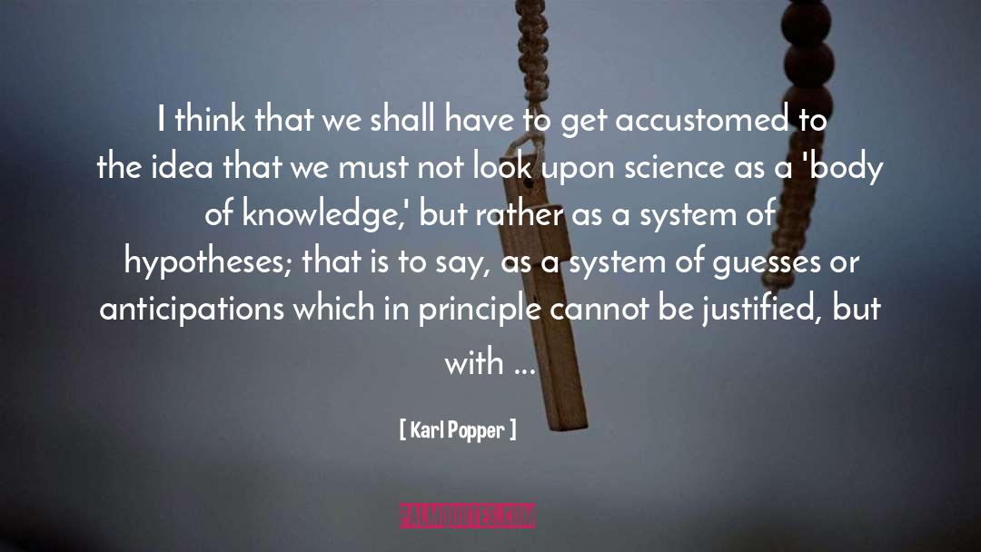 Accustomed quotes by Karl Popper