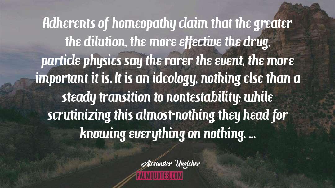 Achena Homeopathy quotes by Alexander Unzicker