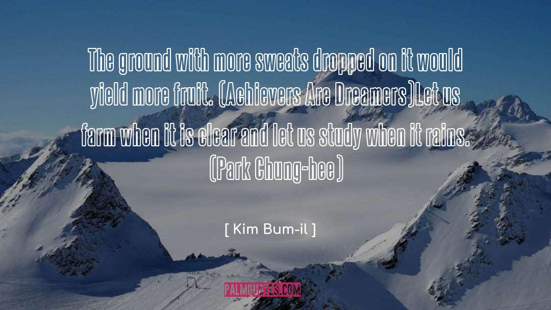 Achievers quotes by Kim Bum-il