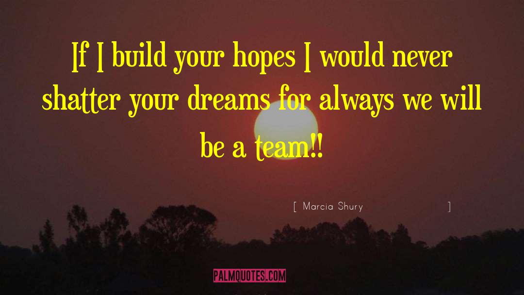 Achieving Your Dreams quotes by Marcia Shury