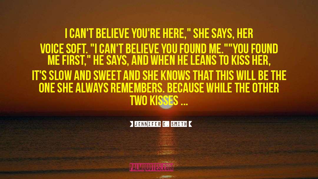 Achingly Sweet Kisses quotes by Jennifer E. Smith