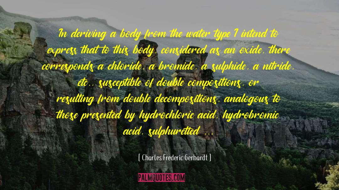 Acid quotes by Charles Frederic Gerhardt