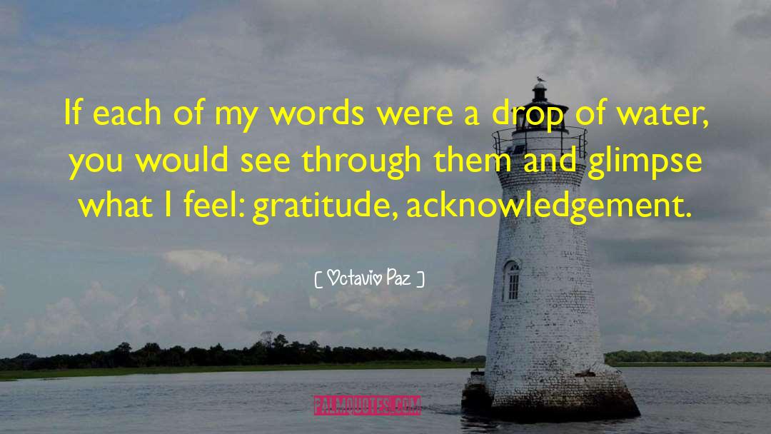 Acknowledgement quotes by Octavio Paz