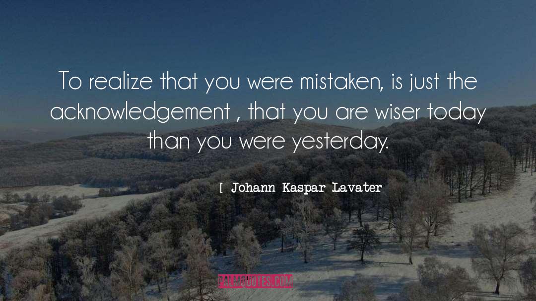 Acknowledgement quotes by Johann Kaspar Lavater