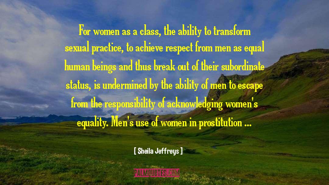 Acknowledging quotes by Sheila Jeffreys