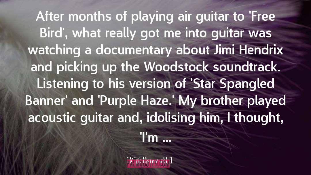 Acoustic quotes by Kirk Hammett