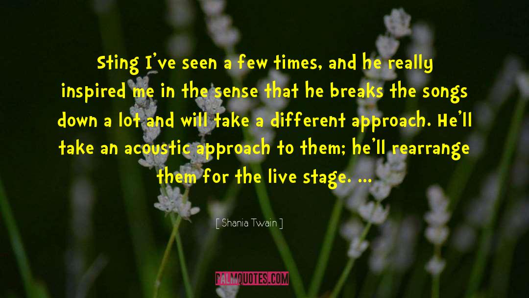 Acoustics quotes by Shania Twain