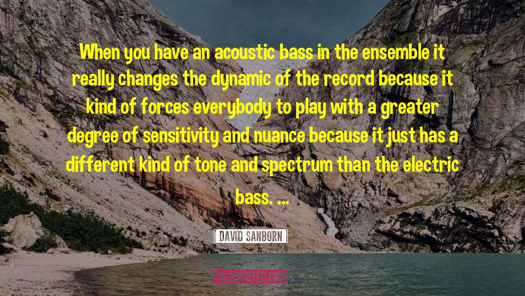 Acoustics quotes by David Sanborn