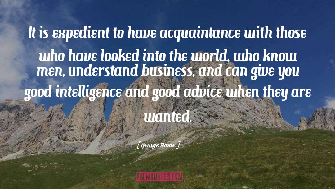 Acquaintance quotes by George Horne