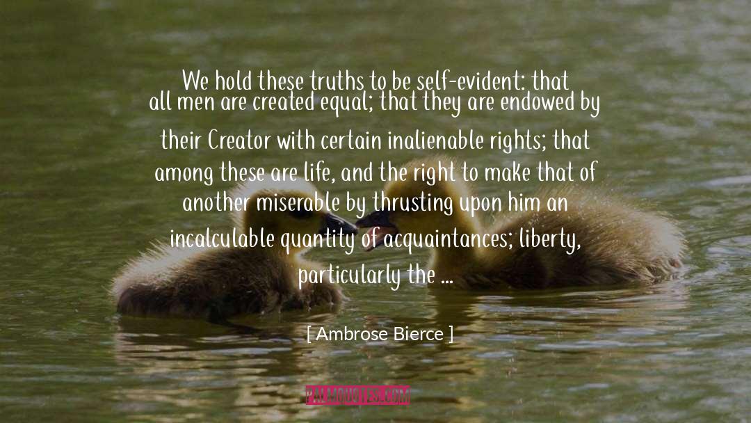 Acquaintances quotes by Ambrose Bierce
