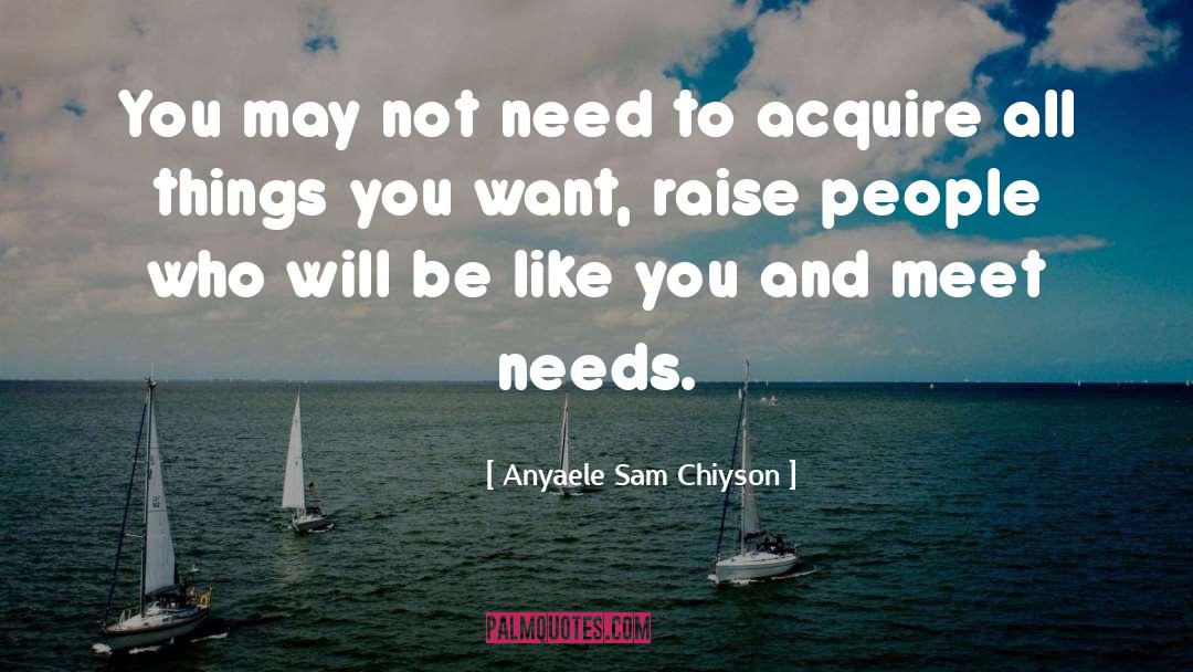 Acquire quotes by Anyaele Sam Chiyson