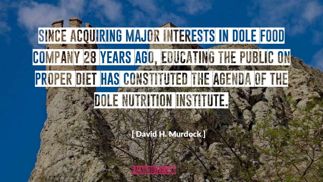 Acquiring quotes by David H. Murdock