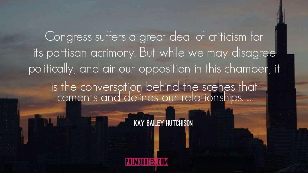 Acrimony quotes by Kay Bailey Hutchison