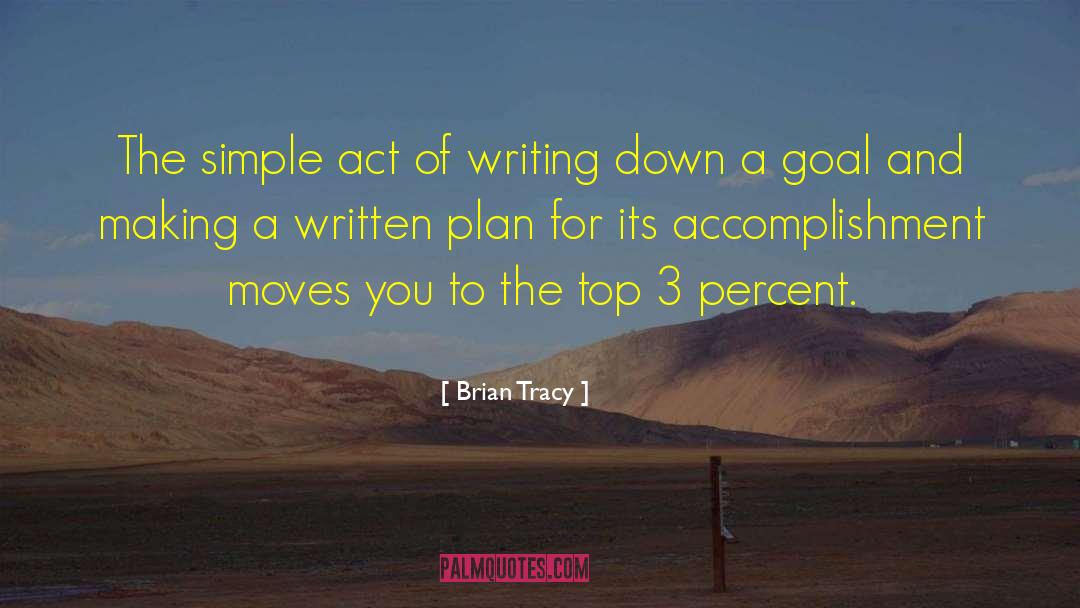 Act Of Writing quotes by Brian Tracy