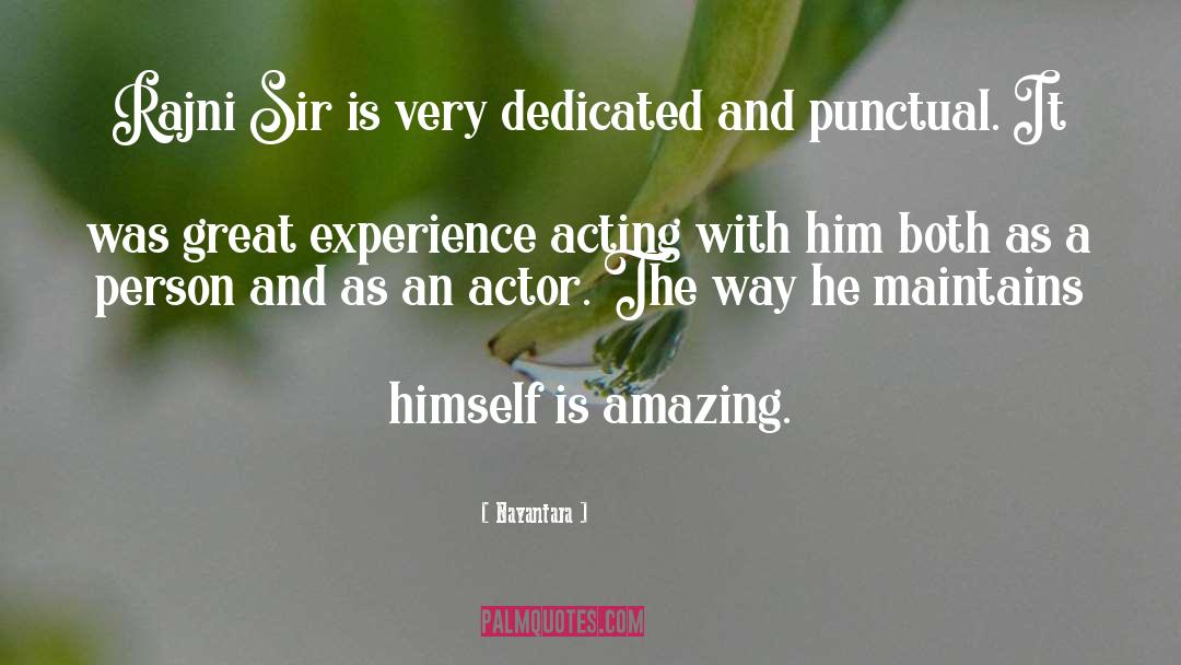 Acting And Performing quotes by Nayantara