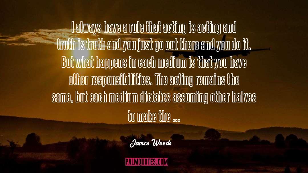 Acting And Reacting quotes by James Woods
