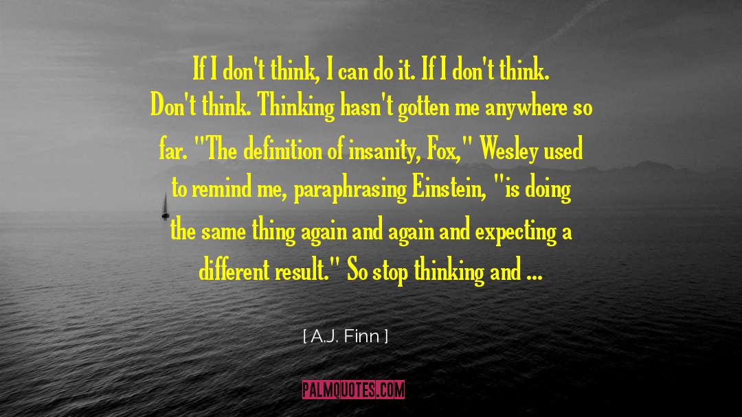 Acting Differently quotes by A.J. Finn