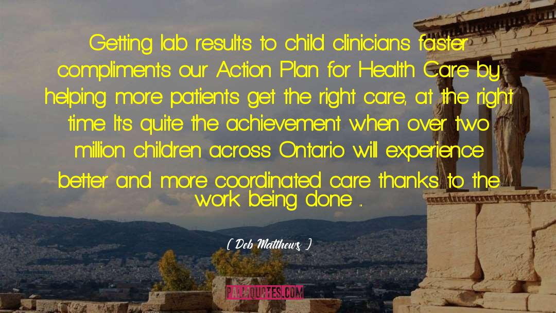 Action Plan quotes by Deb Matthews