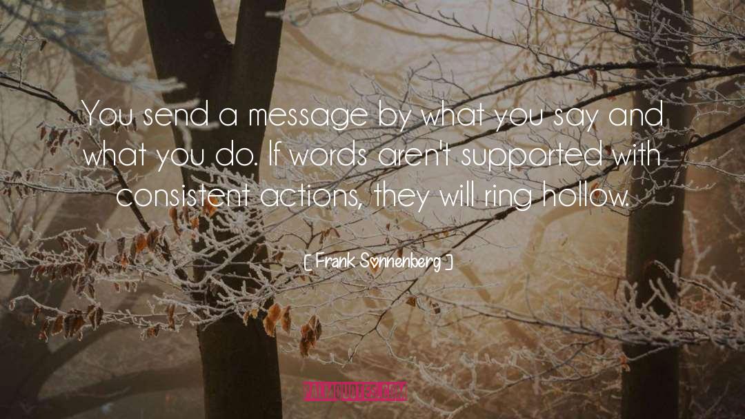 Actions quotes by Frank Sonnenberg