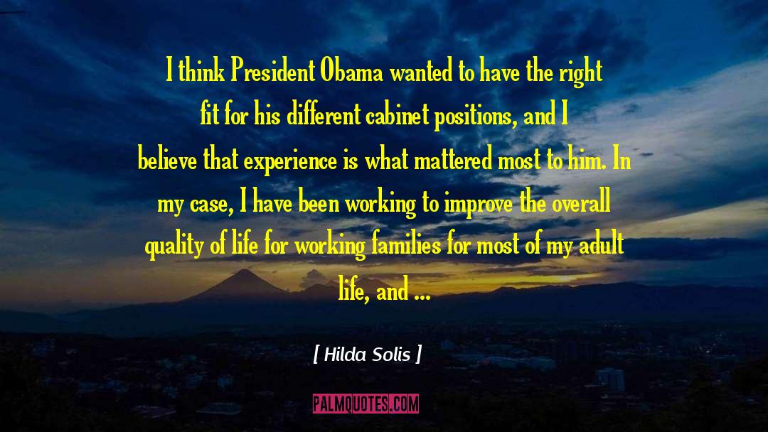 Actions To Improve Life quotes by Hilda Solis