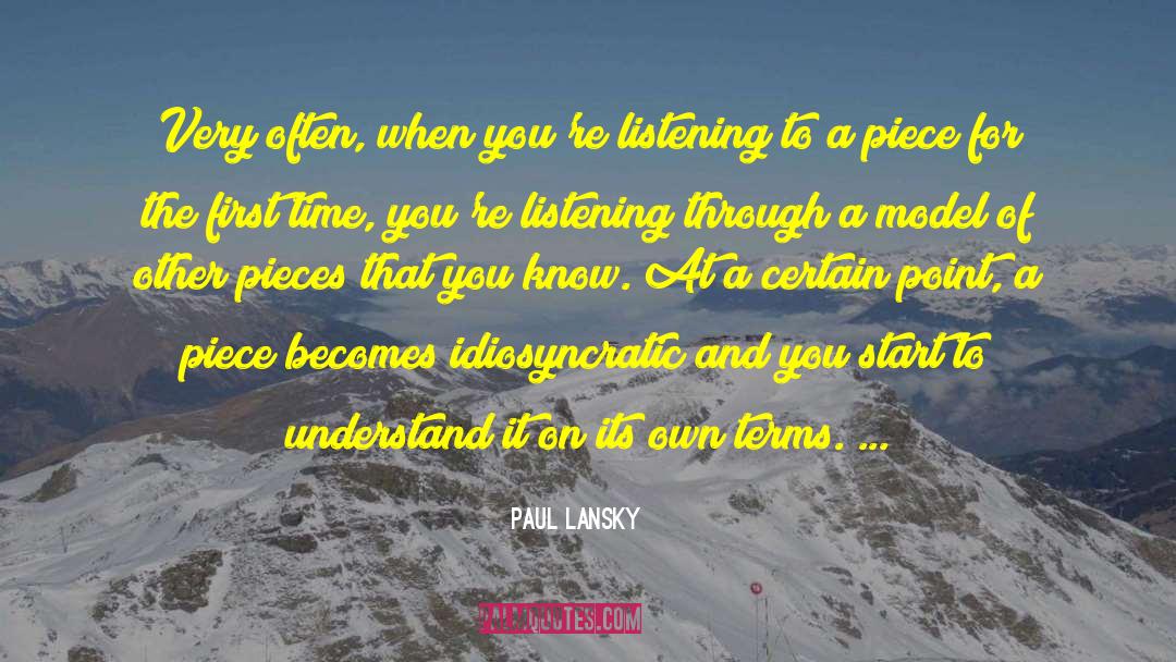 Active Listening quotes by Paul Lansky