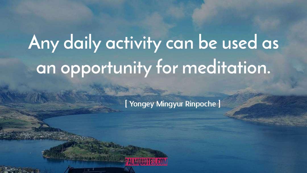 Activities quotes by Yongey Mingyur Rinpoche