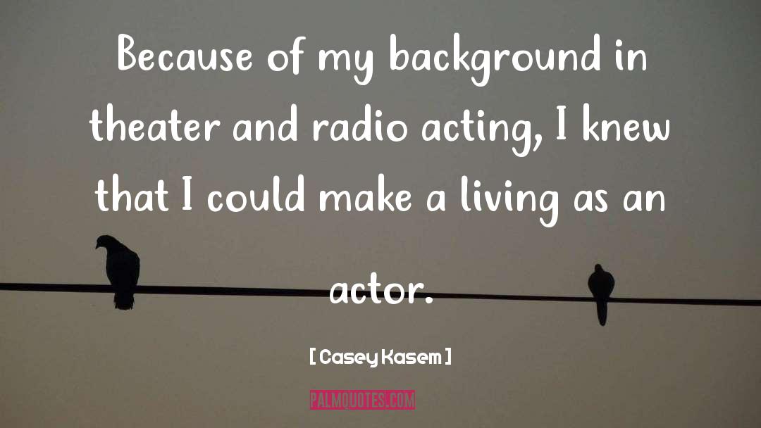 Actor Acting quotes by Casey Kasem
