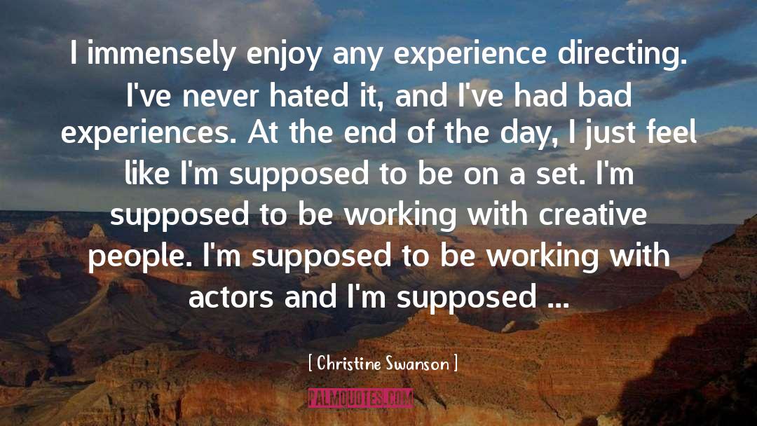 Actors quotes by Christine Swanson