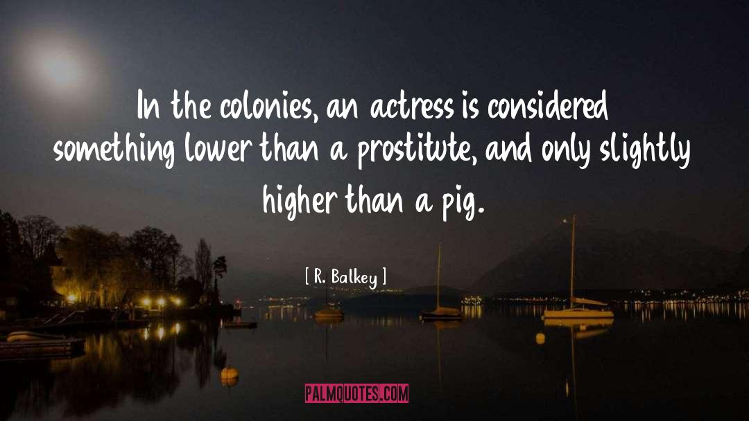Actress quotes by R. Balkey