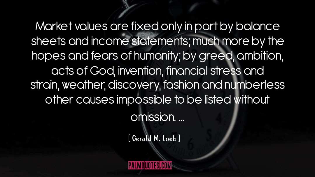 Acts Of God quotes by Gerald M. Loeb