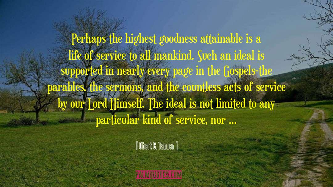 Acts Of Service quotes by Obert C. Tanner