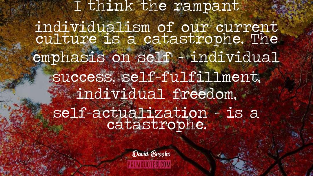 Actualization quotes by David Brooks