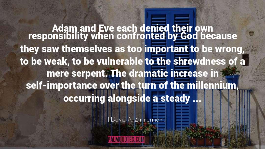 Adam And Eve quotes by David A. Zimmerman