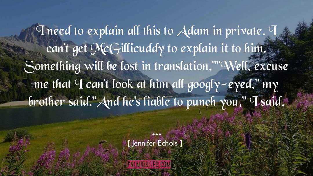 Adam Vader quotes by Jennifer Echols