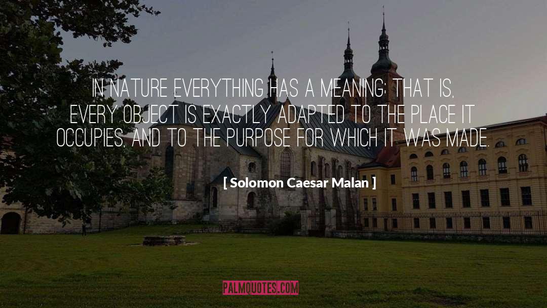 Adapted quotes by Solomon Caesar Malan