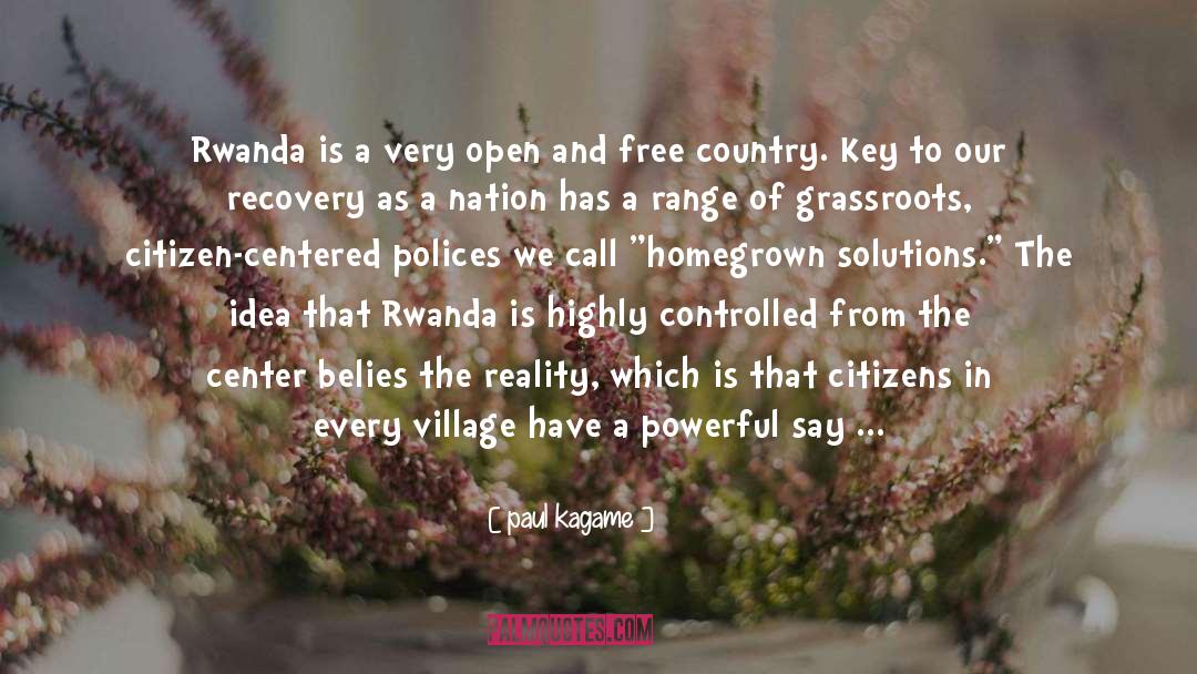 Adapting quotes by Paul Kagame