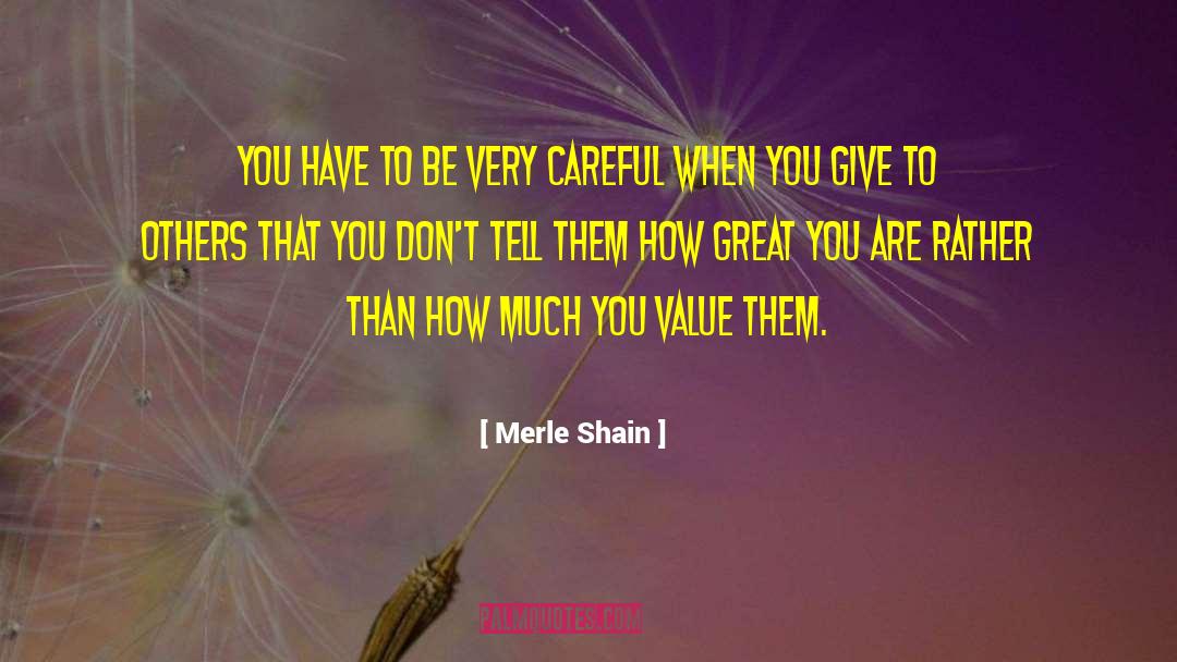 Add Values quotes by Merle Shain