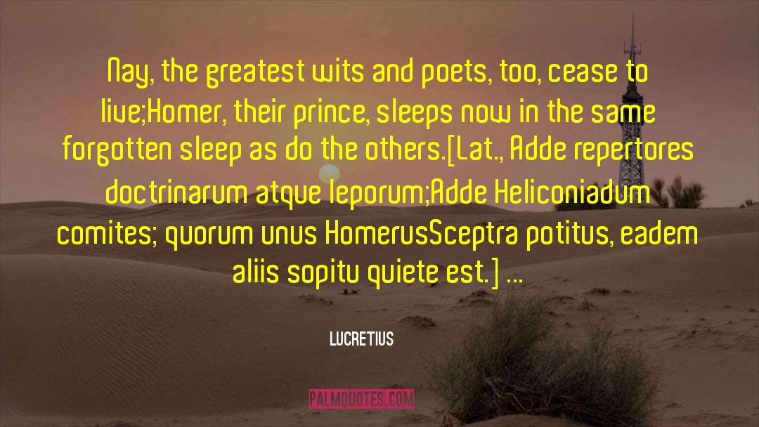 Adde quotes by Lucretius